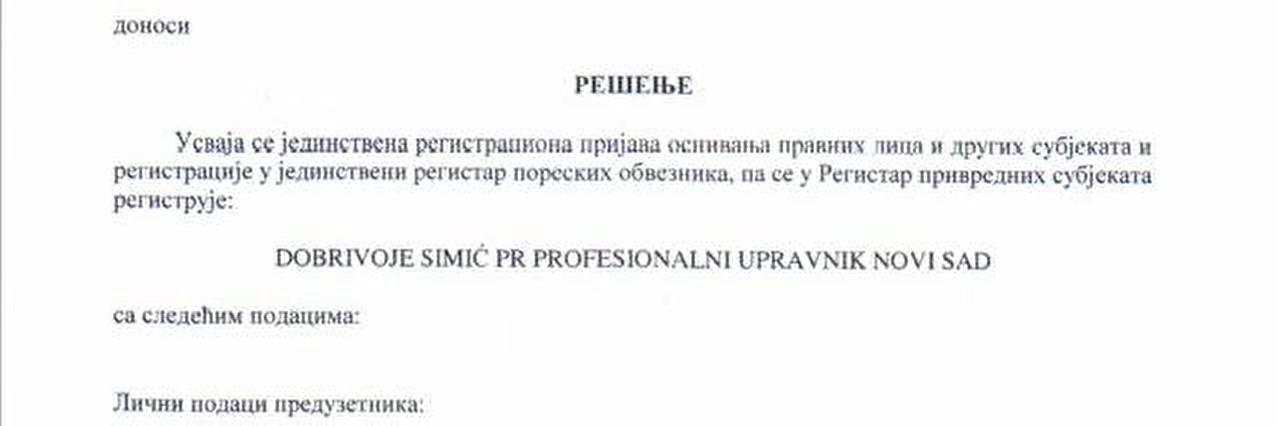Moje Rešenje iz APR-a